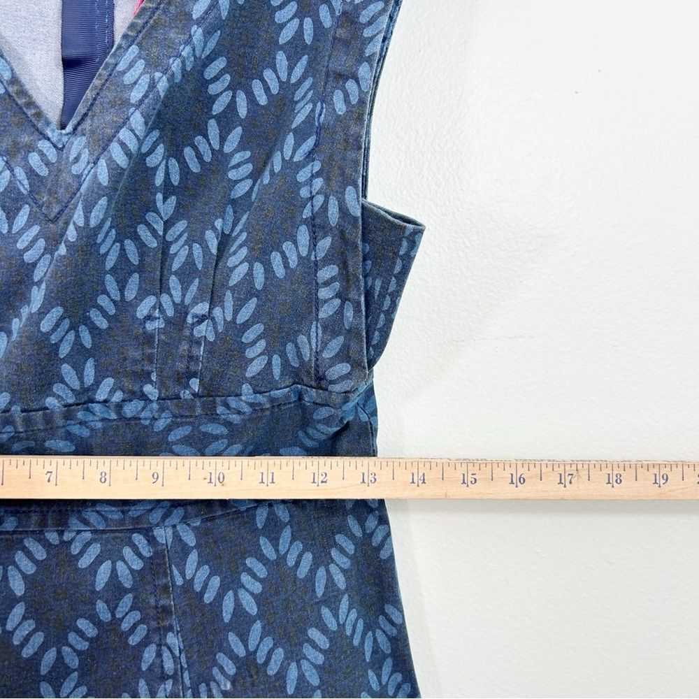 Anthropologie Plenty by Tracy Reese Blue Diamond Denim Dress Size 2 Preppy Boho - Picture 10 of 15